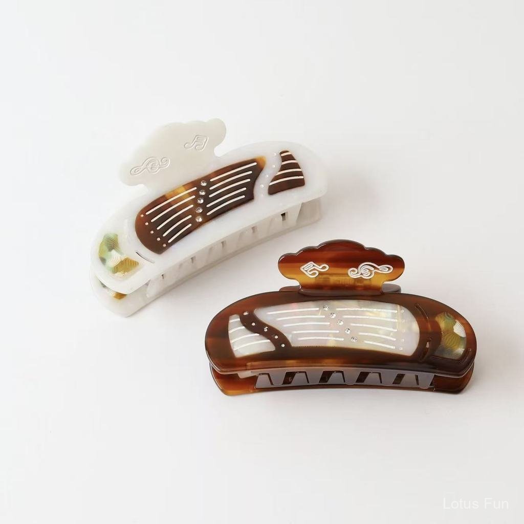 Kẹp Tóc Cá Mập Retro Phong Cách Mới, Phụ Kiện Tạo Kiểu Tóc Nhạc Cụ Pipa/Guzheng, Chất Liệu Acetate