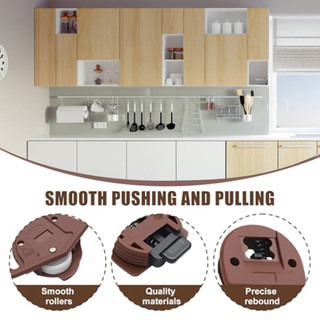 【COLORFUL】Sliding Door Castors Set of 4 For Smooth For Durable Adjustable Height Furniture