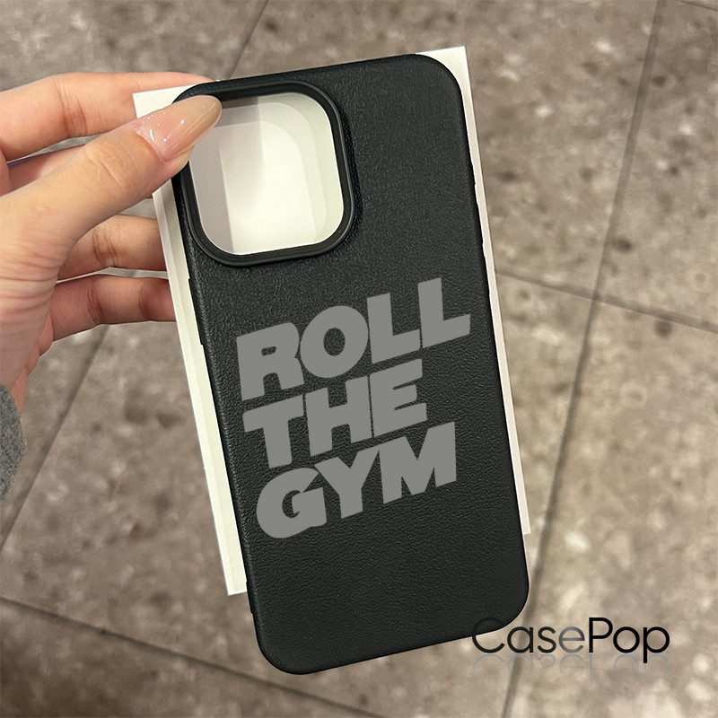 Dành cho ốp lưng iPhone 17 16 Pro Max 15 14 13 12 11 Chữ "Roll The Gym"
