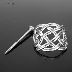 DELMER Phong Cách Cổ Xưa Vương Miện Tóc Retro Corset Tóc Hợp Kim Hình Học Phong Cách Phụ Kiện Tóc Tinh Tế Celtic Nút Thắt Tóc Dính