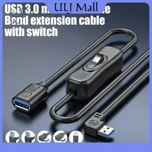 Cáp Nối Dài ULJ USB3.0 Có Nút Nguồn 5Gbps Truyền Dữ Liệu Nam Sang Nữ Mở Rộng Dây 3.3Ft Cho Bàn Phím Công Tắc Nguồn.
