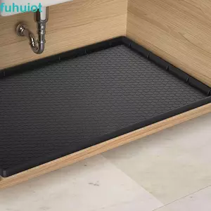 FUHUIOT Dưới Thảm Bồn Rửa, Tấm Lót Thoát Nước Silicon Dễ Dàng Vệ Sinh, Tấm Bảo Vệ Rò Rỉ Vuông Chống Trơn Trượt Tủ Lót Thảm Bộ Đồ Ăn