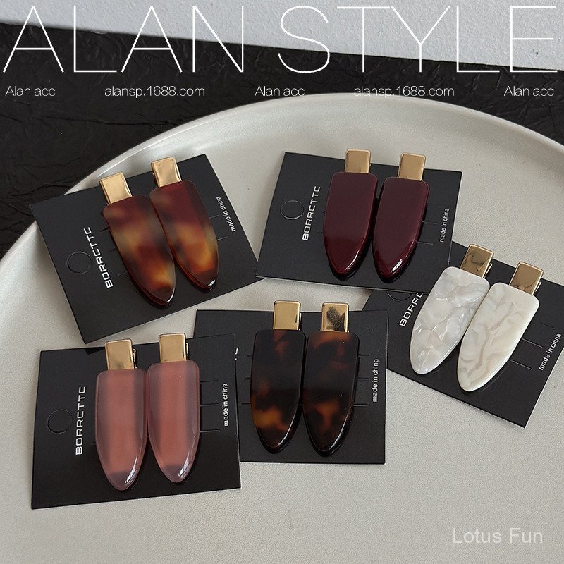 Alan Phong Cách Mới Acetate Chất Liệu Tóc Làm Dày Bộ Thời Trang Đơn Giản Nổ Tidy-up Kẹp Phụ Kiện Tóc