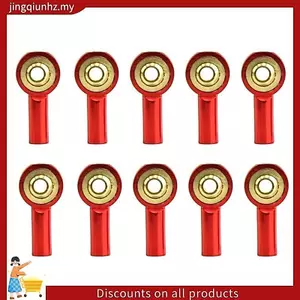 10 Chiếc Kim Loại M2 Liên Kết Tie Rod End Ball Joint Buckle Lái Pushrod Tie Rod End Phụ Kiện Thay Thế Phụ Kiện Cho RC Xe Thuyền Nâng Cấp Phần, Đỏ