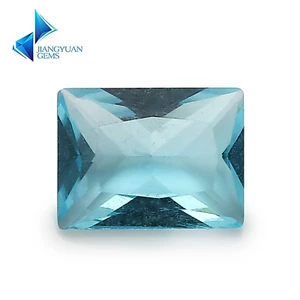 Đá thủy tinh hình chữ nhật xanh biển, kích thước 3x5 - 9x11mm, dùng cho trang sức