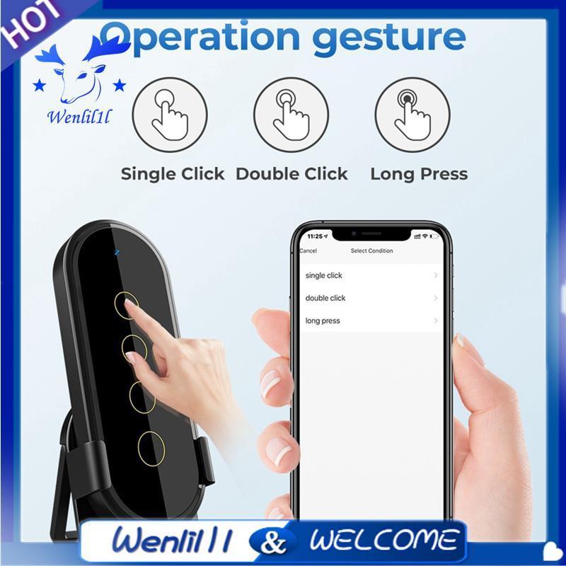 ZigBee Wireless Switch Tuya Smart Home Scene Touching 4 Gang Light Switch App Điều khiển từ xa A