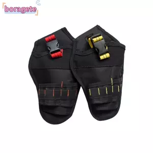 Túi khoan hạng nặng BORAGETE, Bộ công cụ khoan điện màu chắp vá bằng vải, Túi đựng dụng cụ điện nhiều túi