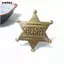 Huy chương ngực SMILE, Biểu tượng ngôi sao lục giác bằng kim loại 2.6 * 2.3 Inch bằng sắt, Ngôi sao lục giác Old Prop Đồng đen Mũ danh dự Biểu tượng văn phòng