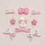 Set Charm Hello Kitty Kính Tròn Hồng Pastel Bộ Charm Nơ Ruy Băng, Love Barbie Và Hoa Dễ Thương Trang Trí Dép