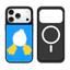 Gương Dễ Thương Vui Nhộn Mông Vịt Từ Tính Ốp Lưng Điện Thoại IPhone 11 12 13 14 15 16 Plus 17Pro Max 17 Air Case Vỏ Bảo Vệ Chống Sốc