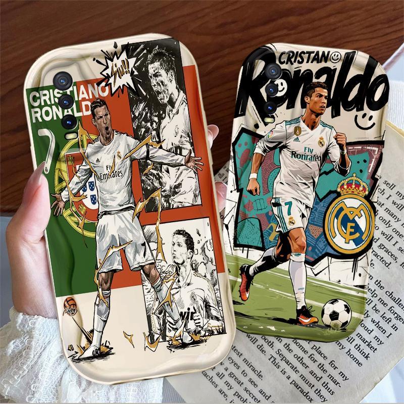 Thích hợp cho VIVO Y20 / Y20i Y20S / Y20A Y20s G / Y20G Y12S / Y12A Y11S V2029 Vỏ kem 3D TPU mềm World Cup Cristiano Ronaldo Vỏ điện thoại chống sốc dành cho sinh viên