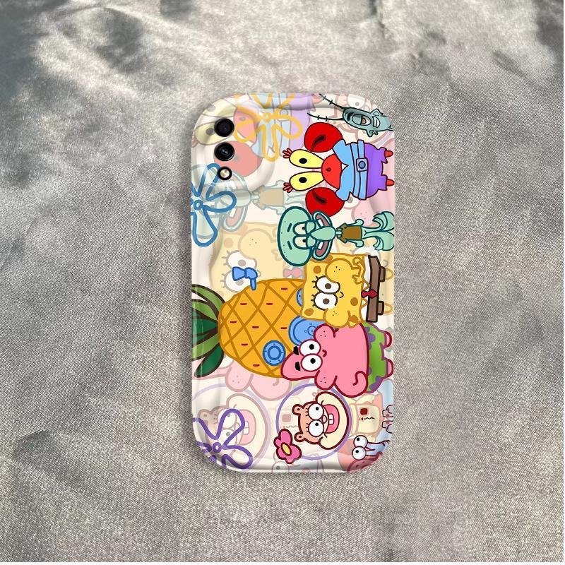 Thích hợp cho điện thoại thông minh Samsung A02 M02 A10 A10S M10 3D TPU mềm SpongeBob SquarePants Vỏ điện thoại chống sốc