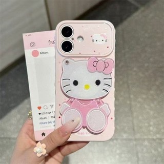 Dành Cho IPhone 17 16 15 14 Plus 13 12 11 ProMax 8 Plus Dễ thương KT trang điểm gương trường hợp điện thoại mới