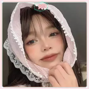 JRP Hàn Quốc Ins Ren Tóc Khăn Nữ Tam Giác Tóc Dây Đeo Túi Tóc Khăn Trùm Đầu Mũ Du Lịch Ảnh Kerchief Phụ Kiện JRP