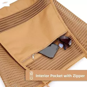 Túi đi biển ZENZON, Túi lưu trữ Túi tote Túi lưới trong suốt, Túi xách nữ du lịch mùa hè Túi xách nữ ống hút cực lớn Túi xách ngoài trời