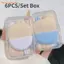 FAVORITEGOODS 6 Cái / bộ Bộ Bàn Chải Trang Điểm Mini, Bàn Chải Trộn Nhiều Đầu Bàn Chải Bàn Chải Trang Điểm, Có Hộp Bảo Quản Lông Mềm Bộ Bàn Chải Mỹ Phẩm Ứng Dụng Trang Điểm