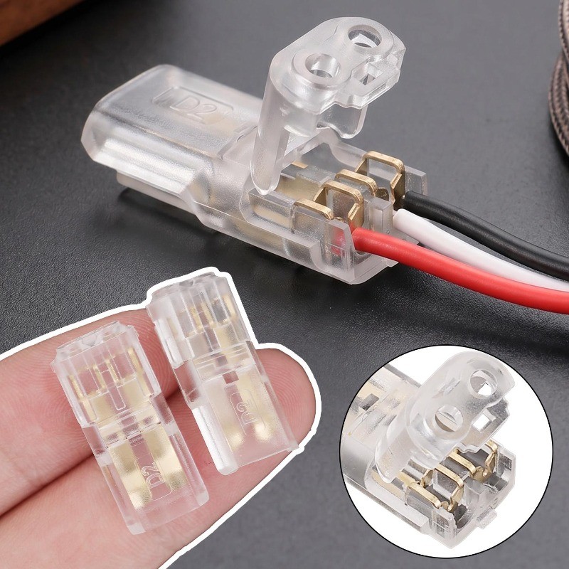 [GUUDUU] Thiết bị đầu cuối dây nhanh D2 - Đầu nối điện cắm 2 chân - Chống nước, không hàn - Bộ chuyển đổi khớp nối điện hai chiều - Phụ kiện sửa chữa DIY / Giao hàng miễn phí