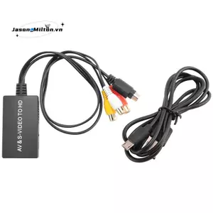 Bộ chuyển đổi SVideo sang S-Video và 3RCA CVBS Bộ chuyển đổi video tổng hợp sang âm thanh Hỗ trợ 1080P 720P