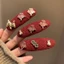 Năm Mới Len Đỏ Fortune Pony Tóc Nữ Ngọt Ngào Trán Tóc Gãy BB Kẹp Bên Nổ Kẹp Bên Kẹp Kẹp Kẹp Kẹp Tóc PGUC