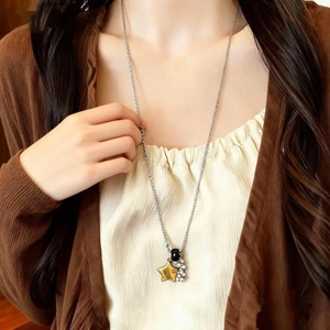 Merad Ngôi Sao Nhỏ Mặt Dây Chuyền Vòng Cổ Dài Mới Phong Cách Trung Hoa Ngôi Sao May Mắn Tính Khí Thời Trang Xương Đòn Niche Vòng Cổ