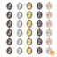 60 Chiếc 5 Màu Tròn Mặt Dây Chuyền Khay Thủy Tinh Cabochon Thủ Công DIY Trang Sức Làm Mới