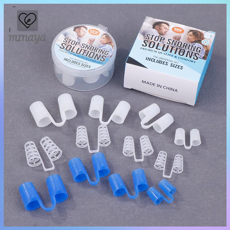[MINAYA] 4 / 8 Cái Silicone Chống Ngáy Mũi Thuốc Giãn Thoáng Khí Hỗ Trợ Ngáy Mũi Kẹp Mũi Thiết Bị Thở VN