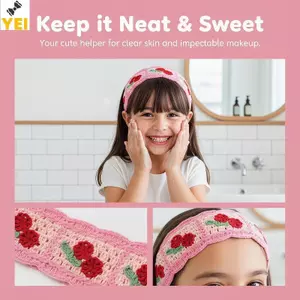 < YEI > Tất cả các mùa Nữ Cô Gái In Hoa Phong Cách Ngọt Ngào Đan Băng Đô Quấn Tóc Mới
