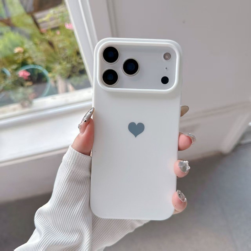 Ốp Điện Thoại Silicon Mềm Hình Trái Tim Lỗ Lớn Thích Hợp Cho iPhone 17 16 15 11 13 12 14 Pro Max 17Air Plus Ốp lưng