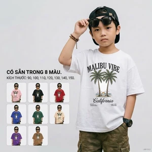 Áo phông bé trai Size 90-150, học sinh tiểu học, mềm mịn, dễ phối đồ