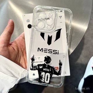 Ốp điện thoại trong suốt trong suốt Black Boy Back Football Thích hợp cho iPhone 13promax 13 14 15 16 17 pro max 16pro 15promax 14promax xs xr 11promax Vỏ silicon linh hoạt