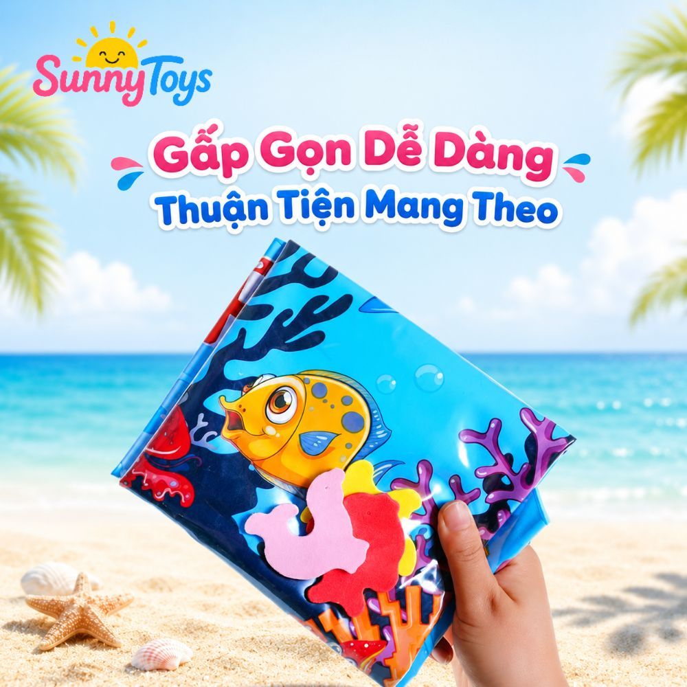 Thảm Nước Tập Bò SunnyToys - Bơm Hơi Hình Cá Cho Bé Nằm Chơi Vui Nhộn