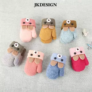 Găng Tay Trẻ Em JKDESIGN 0-3 Tuổi Co Giãn Bé Trai Bé Gái Dày Ấm Áp