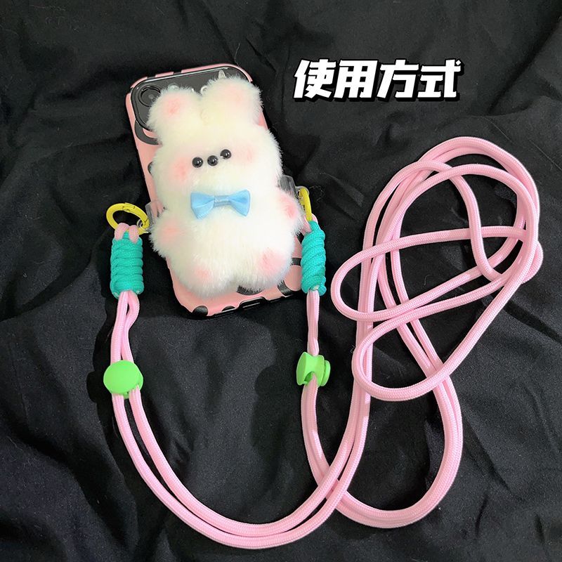 Hoạt Hình Sang Trọng Chú Heo Thỏ Gấu Hình Chữ Thập Dây Điện Thoại Ốp Lưng Kẹp Treo Cổ Dây Đeo Ngoài Trời Bên Treo Dây Đeo Vai Nữ 26.5