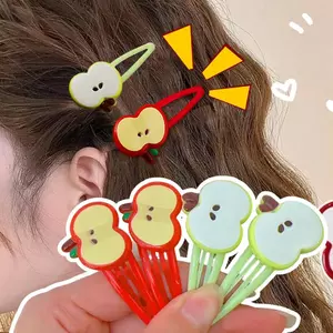 2 / 4 - Kẹp Tóc Xanh Đỏ Mỏ Vịt Kẹp Ngọt Ngào Cô Gái Nổ Bên Kẹp Tóc Người Phụ Nữ Mũ Barrette Phụ Kiện Tóc
