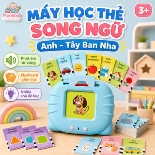 Máy đọc thẻ song ngữ Anh – Tây Ban Nha – Học từ vựng qua flashcard – Phát âm chuẩn – Nhiều chủ đề – Học từ vựng vui nhộn