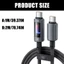 Cáp USB C phát sáng thời trang btsg Hỗ trợ giao hàng và cấu trúc chống biến chứng 100W