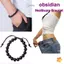 Vòng tay chăm sóc sức khỏe bằng đá Obsidian tròn thời trang Vòng tay giảm cân chăm sóc sức khỏe mới