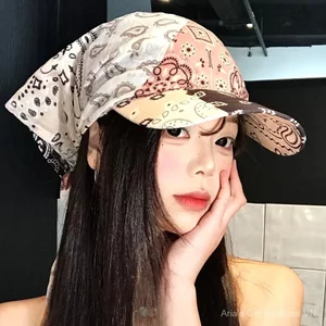 Mũ trùm đầu hoa điều Retro dành cho nữ mùa hè phong cách mỏng