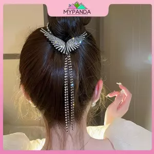 MYPANDA 1 Ngọc Trai Kim Cương Giả sel Đầu Thuốc Đuôi Ngựa Bule Kẹp Tóc Nữ Hàn Quốc Thẻ Tóc Phụ Kiện Tóc.