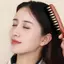 1 Chiếc Lược Massage Gỗ Đàn Hương Có Răng Rộng Tháo Kinh Tuyến Của Đầu Đồng Thau Kinh Tuyến Da Đầu Và Trị Liệu Tóc Mới