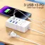Bộ sạc USB C YOLOGO, Bộ sạc USB đa cổng di động US / EU, Ổ cắm sạc tường sạc nhanh bền bỉ Phụ kiện sạc