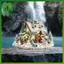 SWEET 2D Flat 2D Acrylic Trang trí bàn Giáng sinh có đế Người tuyết Nhà xoay Carousel Thiết kế trong nhà / ngoài trời Trang trí văn phòng tại nhà Quà tặng hoàn hảo cho Giáng sinh n