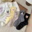 Tất cao cổ nữ cotton co giãn hình thú chấm bi dễ thương MUNSTORE TGAUKE087