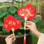 Sáng Tạo Quà Tặng Nhỏ Phong Cách Trung Quốc Mới Thêu Quạt Nhỏ Hoa Mẫu Đơn Hoa Hanfu Phụ Kiện