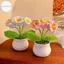 Hodou Móc Hoa Hướng Dương Nhân Tạo Chậu Tay Dệt Cây Quà Cưới Cho Khách Trang Trí Hoa Hướng Dương Trang Trí Phòng VN