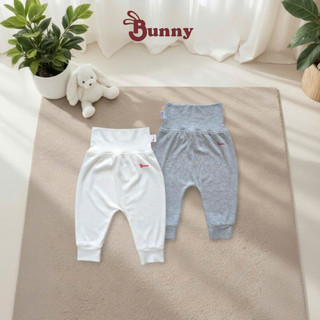 Combo 2 quần lưng cao Bunnybaby chất thun tăm lụa cho bé 0-12 tháng  Bubbybaby-GV