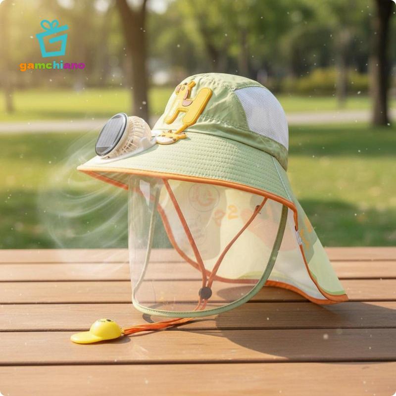 Mũ chống nắng trẻ em Dây đeo cằm có thể điều chỉnh Mũ xô vành rộng cho bé trai bé gái Bảo vệ mùa hè bên ngoài