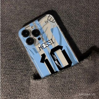 Ốp điện thoại hợp thời trang Bóng đá hợp thời trang Không. 10 sọc Thích hợp cho iPhone 11promax 12pro 13pro 14pro 12 13 14 15 16 pro max 17promax 15promax Ốp lưng trong suốt chống sốc