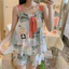 Phiên Bản Hàn Quốc Bộ Đồ Ngủ Sling Hoạt Hình Hai Mảnh Bé Gái Nơ Homewear