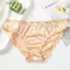 Quần Lót Lụa Satin DELMER, Quần Lót Mỏng Xù Quần Đùi, Thoải Mái Màu Trơn Thoáng Khí Eo Thấp Quần Lót Nữ Hàng Ngày